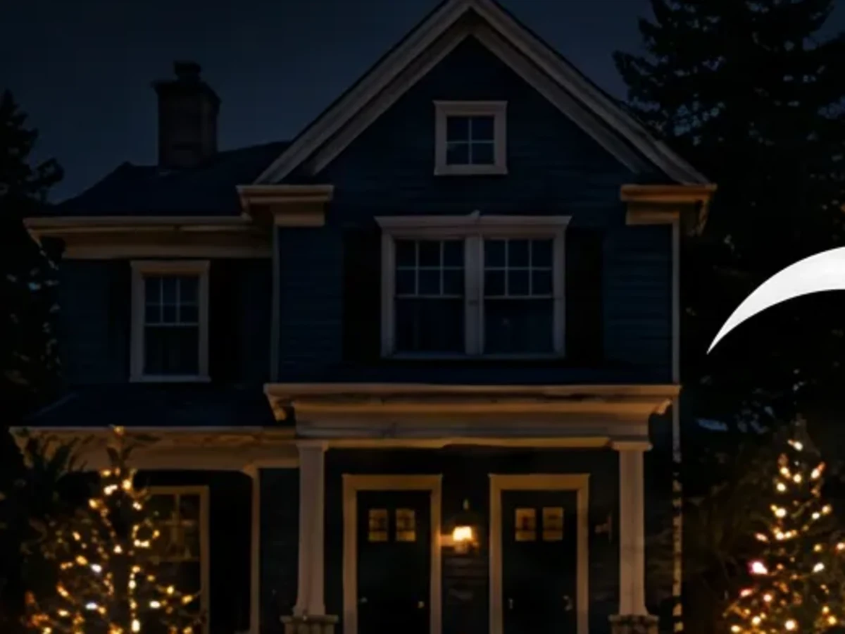 The same home before Christmas lights were installed